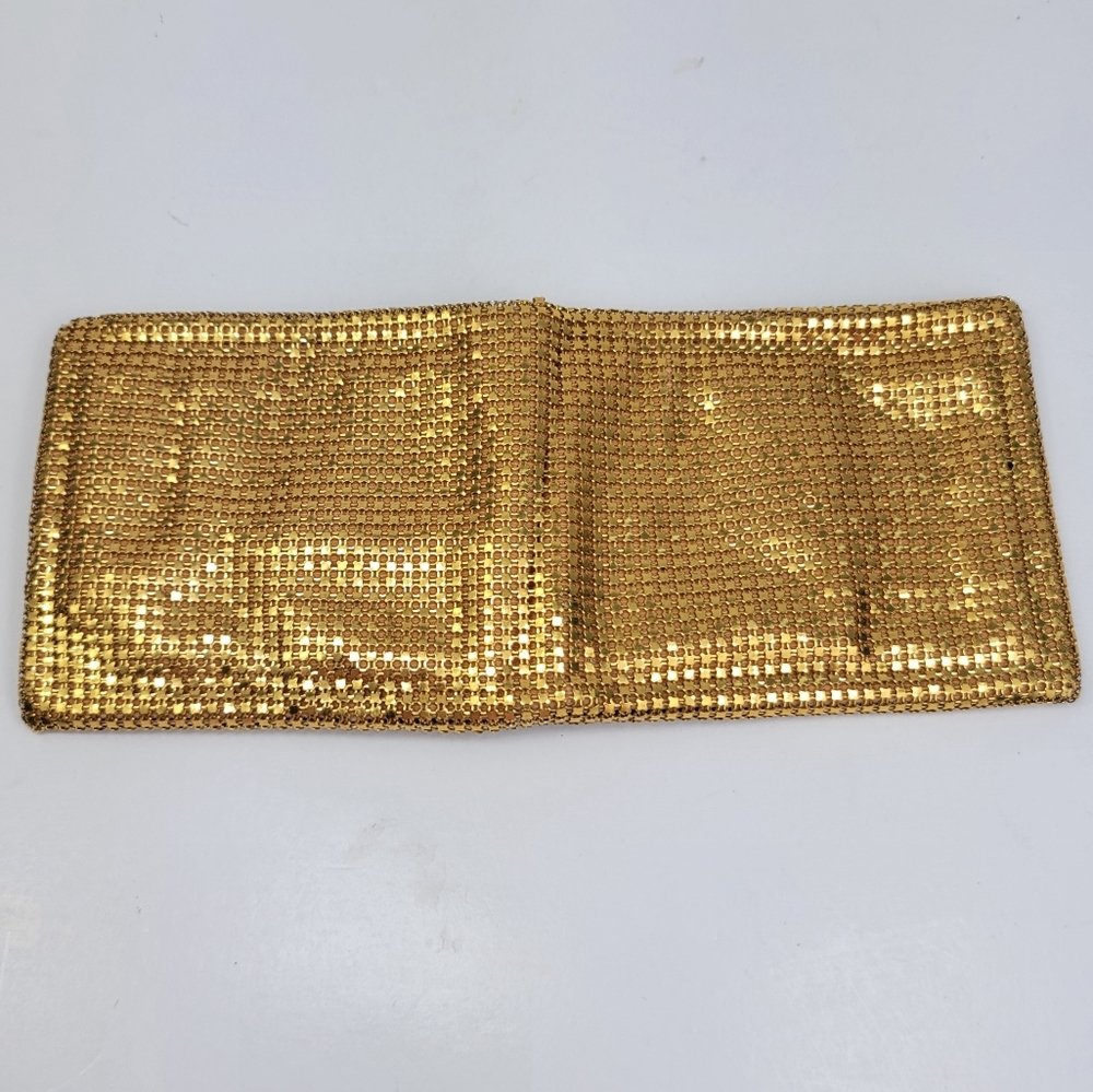 Evans Vintage 1960s Metallic Gold Mesh Bifold Wallet - Picture 11 of 17